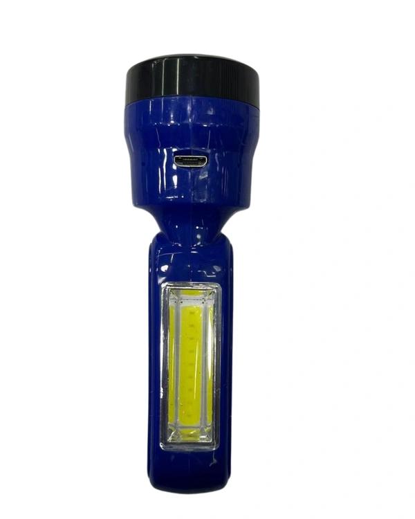 Rechargeable Mini Torch 25W Laser LED, 10W COB, 1200mAh Battery, V8 Fast Charging thumbnail 1