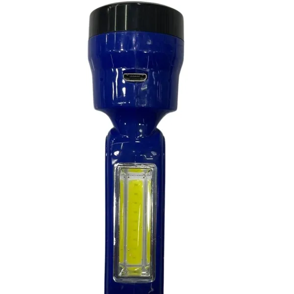 Rechargeable Mini Torch 25W Laser LED, 10W COB, 1200mAh Battery, V8 Fast Charging