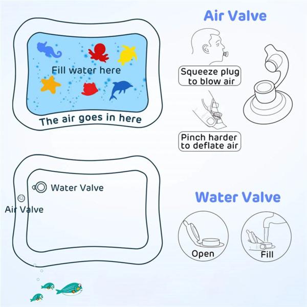 Mat, Baby Water Mat Inflatable Baby Play Mat Activity Center for Infant Baby Toys thumbnail 6