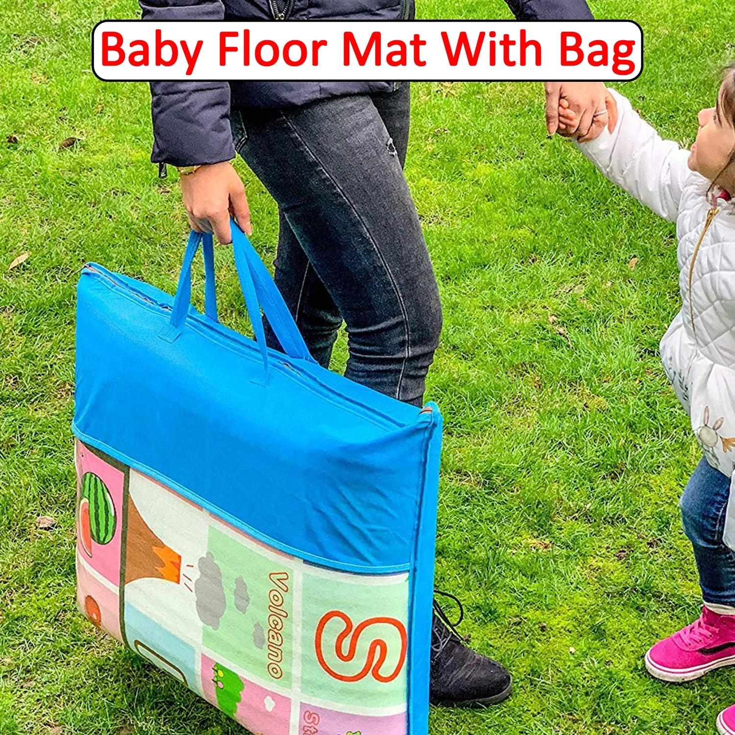 Waterproof Double Side Baby Play Floor Mat for Kids Home With Bag  thumbnail 6