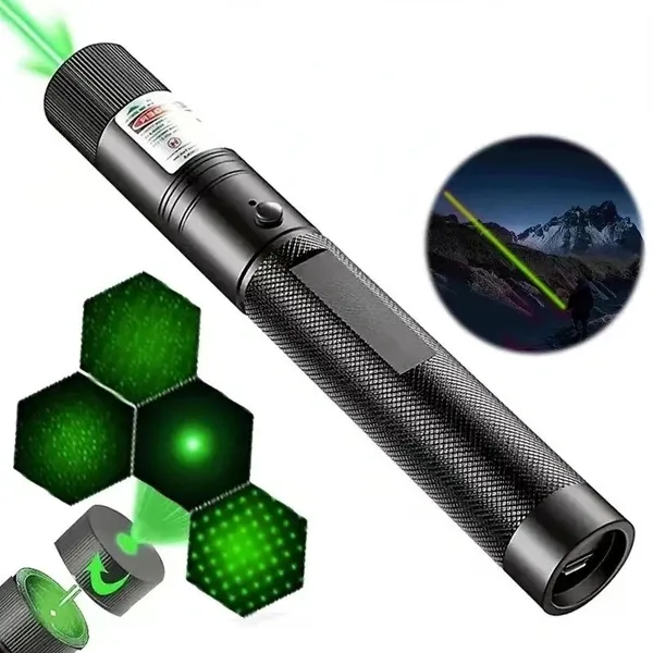 High Powerful Green Laser Sight 10000m Laser 303 Pointer Adjustable Focus Lazer pen Laser Light Chargable