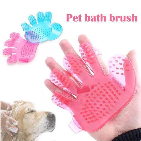 Rubber Pet Cleaning Massaging Grooming Glove Brush thumbnail 3