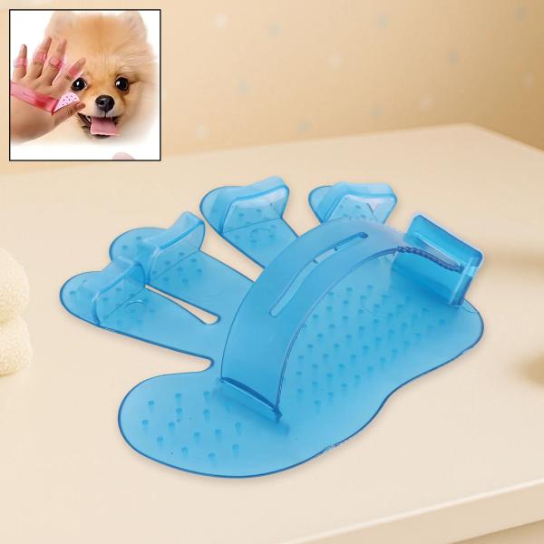 Rubber Pet Cleaning Massaging Grooming Glove Brush thumbnail 1
