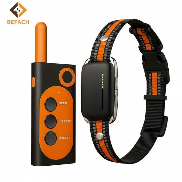 Befach Training Collar for Dogs | Adjustable Nylon Strap with Remote Control & Vibration Mode | Water Resistant, Behavioral Training Aid for Small, Medium & Large Dogs | Rechargeable Pet Trainer thumbnail 1