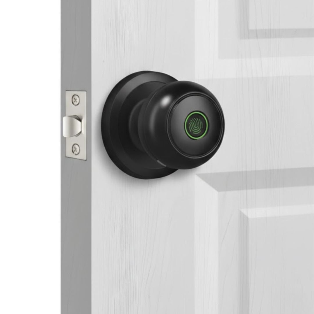 Befach Interior Door Lock X03 |Fingerprint lock | Aluminium + Stainless Steel Body | Key Operated Room Door Security Lock | Smooth Lever Mechanism Durable Lock for Home & Office Doors thumbnail 1