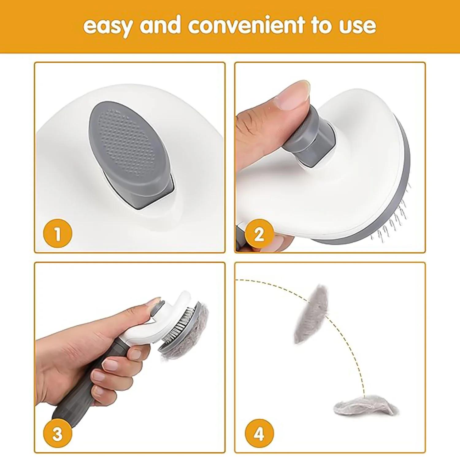 Self-Cleaning Slicker Brush for Dogs & Cats thumbnail 6