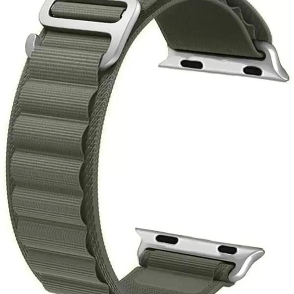 Alpine Smart Watch Strap Compatible with ultra smart Watch 49mm 45mm 44mm and 42mm Perfect Fit for Ultra SE2 SE Series 8/7/6/5/4/3/2/1 iWatch Smart Strapband for Men Women Smart Watch Strap (Green)