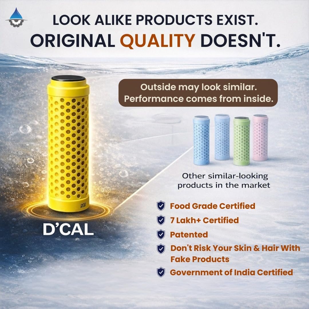D'Cal Hard Water Softener | Scale Prevention Cartridge for Taps & Showers | Reduces Limescale Build Up & Protects Skin, Hair & Appliances | Easy Install Bathroom Water Softener thumbnail 6