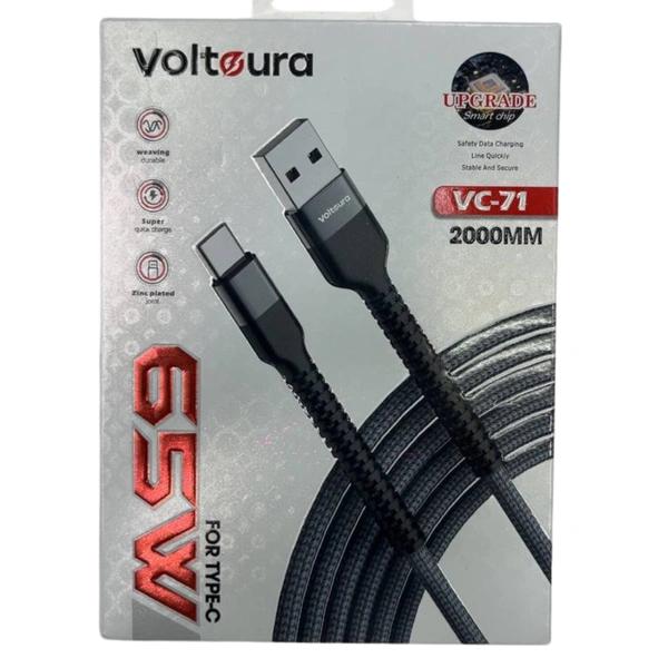 Voltoura VC-71 2000mm Type-C Cable 65W Super Quick Charge, Durable & Zinc-Plated thumbnail 1