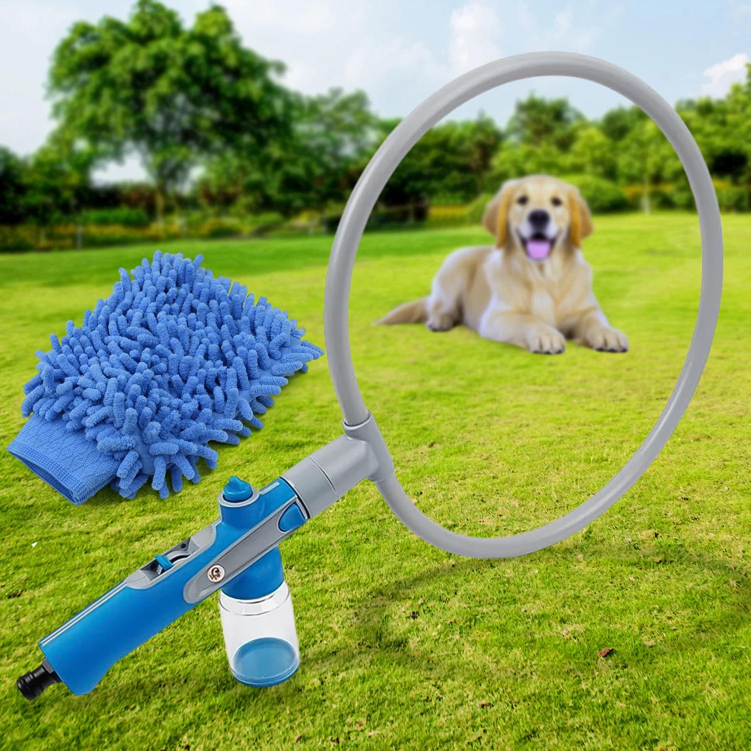 Pet Shower Sprayer, Cat Dog Grooming Bath Massager, With Microfiber Glove