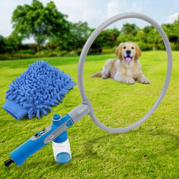 Pet Shower Sprayer, Cat Dog Grooming Bath Massager, With Microfiber Glove thumbnail 1