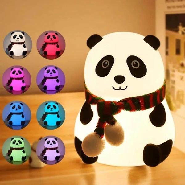 Touch Silicone Panda Night Light | Touch Control Silicone LED Lamp for Kids & Nursery thumbnail 1
