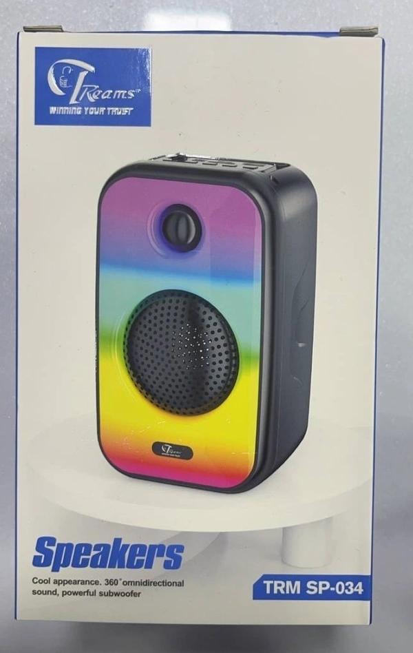 TRM SP-034 Changing Wireless Bluetooth Speaker Multi-Color LED, Portable, High-Quality Sound thumbnail 1