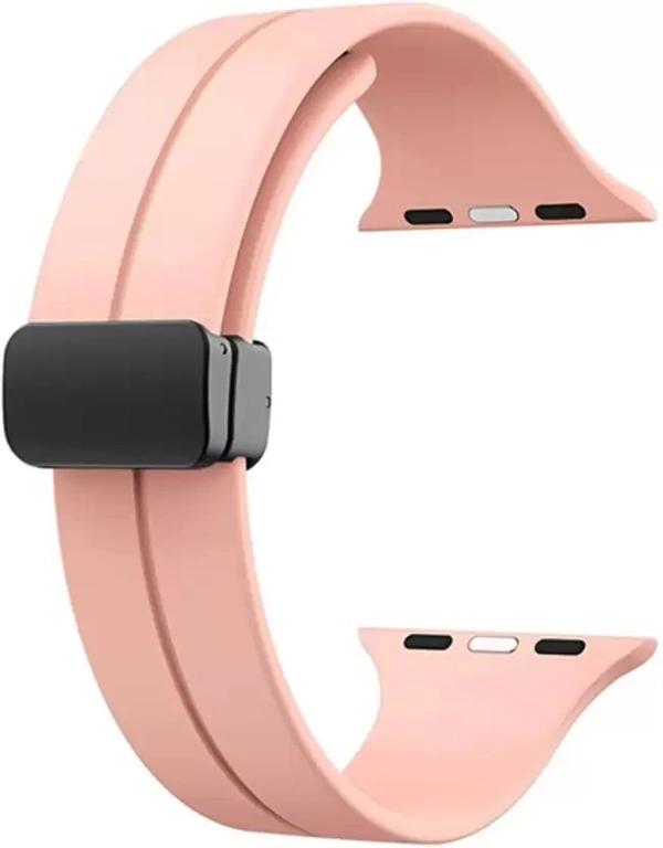 Magnetic Band Compatible with ultra smart Watch Strap 38mm 40mm and 41mm for iWatch Ultra SE2 SE Series 8 7 6 5 4 3 2 1 Smart Watch Strap (Pink) thumbnail 1