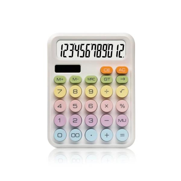 12-Digit Dual-Power Desktop Calculator | Solar + Battery, Large Display thumbnail 1