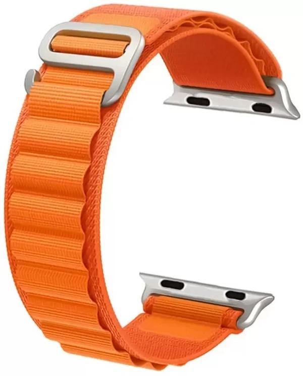 Alpine Smart Watch Strap Compatible with ultra smart Watch 49mm 45mm 44mm and 42mm Perfect Fit for Ultra SE2 SE Series 8/7/6/5/4/3/2/1 iWatch Smart Strapband for Men Women Smart Watch Strap (Orange) thumbnail 1