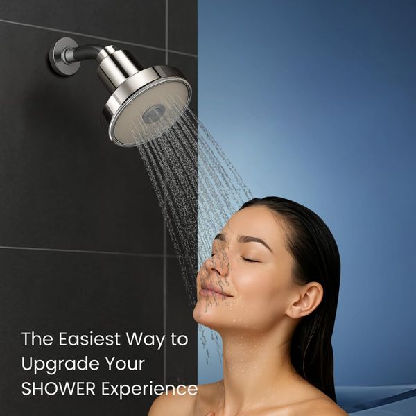 Dcal Shower Head | Hard Water Filter Shower with Multi Flow Modes | Reduces Chlorine & Limescale for Skin & Hair Care | High Pressure Bathroom Showerhead thumbnail 3