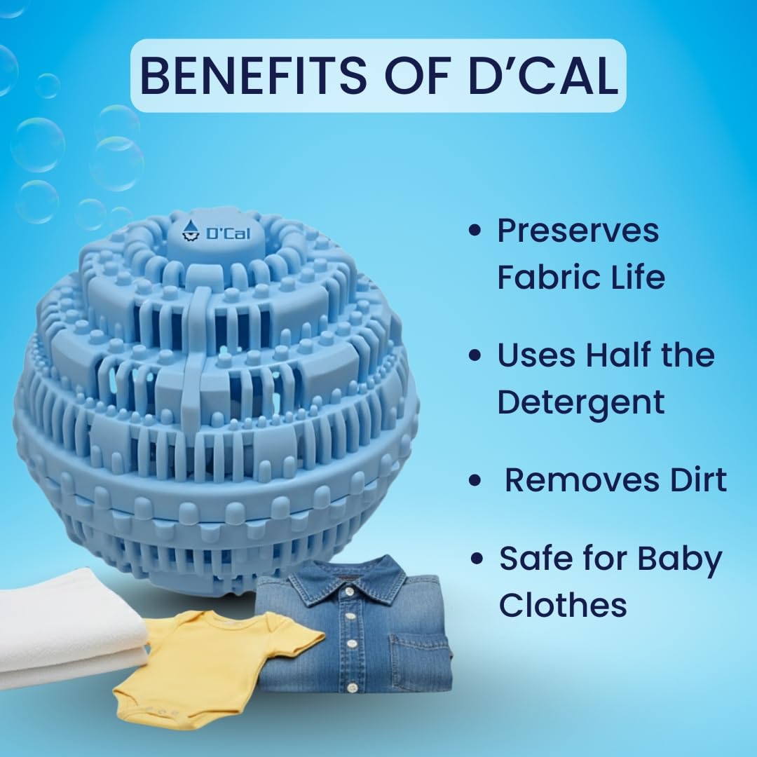 Dcal Washing Ball | Reusable Detergent Saving Laundry Ball | Eco Wash Technology for Gentle Fabric Cleaning | Chemical Reduction Washer Ball for Daily Clothes thumbnail 3