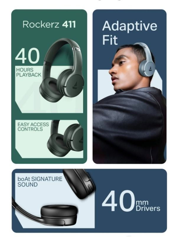 Boat Rockerz Headphone thumbnail 1