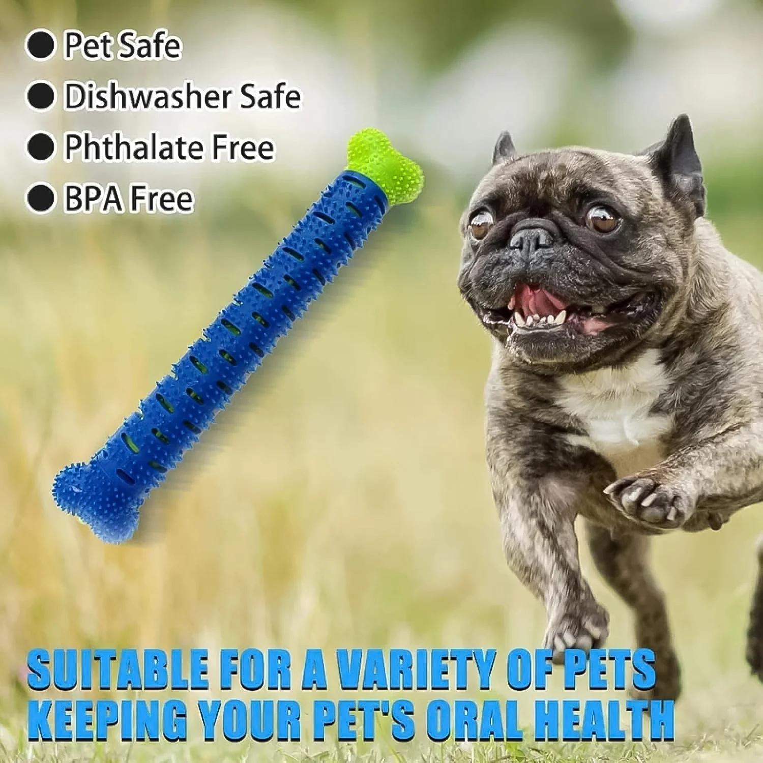 Dog Tooth Brush, Puppy Chew Toothbrush Stick Teeth Cleaning Dental Toys thumbnail 4
