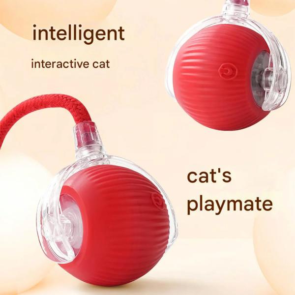 Rechargeable Interactive Cat Toy Ball with Detachable Tail and LED Light thumbnail 6
