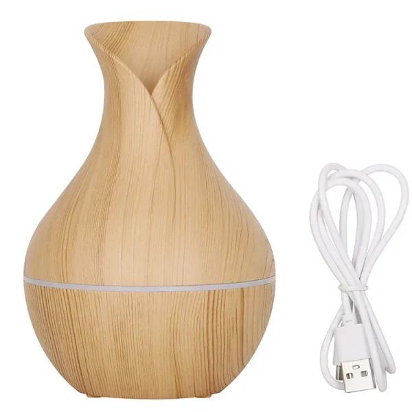 Ultrasonic Aroma Humidifier with Color-Changing LED 200ml Cool Mist, 110g, DC 5V