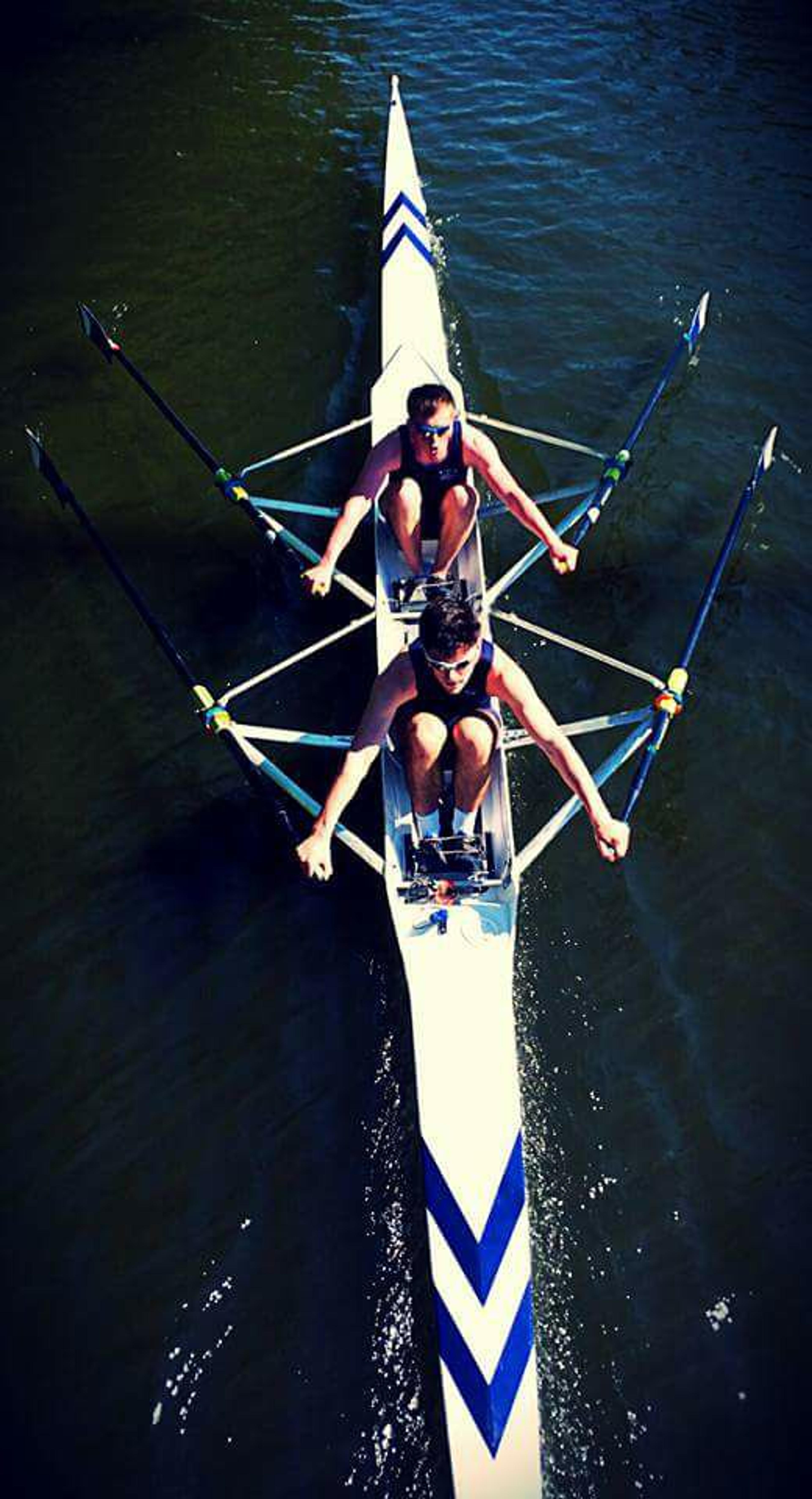 The J18 double, caught by the photographer at the catch.