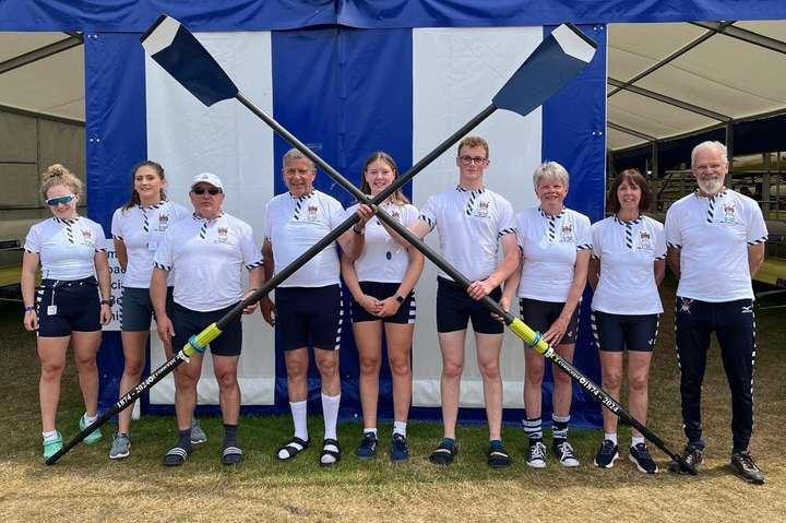 Nine members, chosen by the membership, were invited to row the course at Henley Royal Regatta in celebration of SRC’s 150th anniversary.