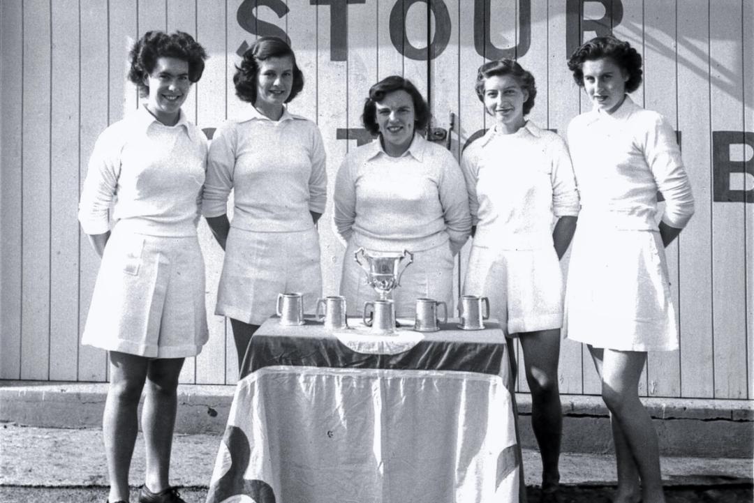 Hill, Finch, Jay and Dormer with their 1950 cups