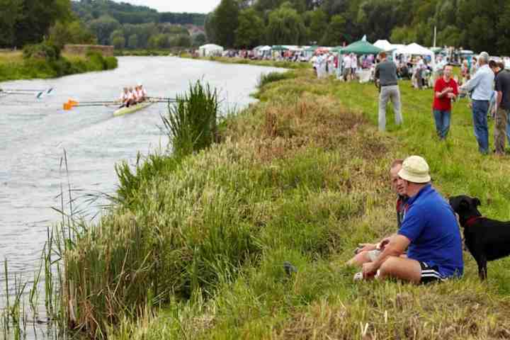 Our regatta is known for its town fair atmosphere on the banks of the Stour. 