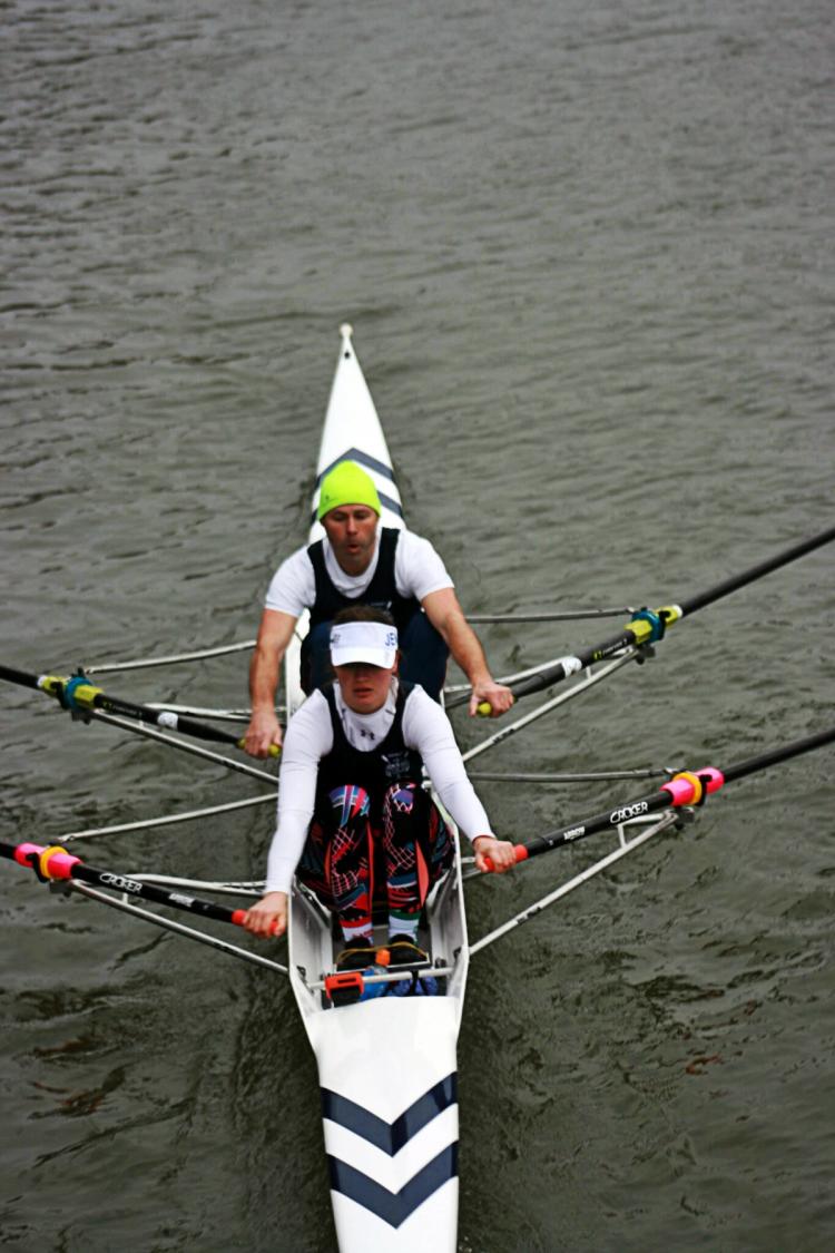 Winners of mixed double cculls, Stephen Nichols and Jen Titterington.