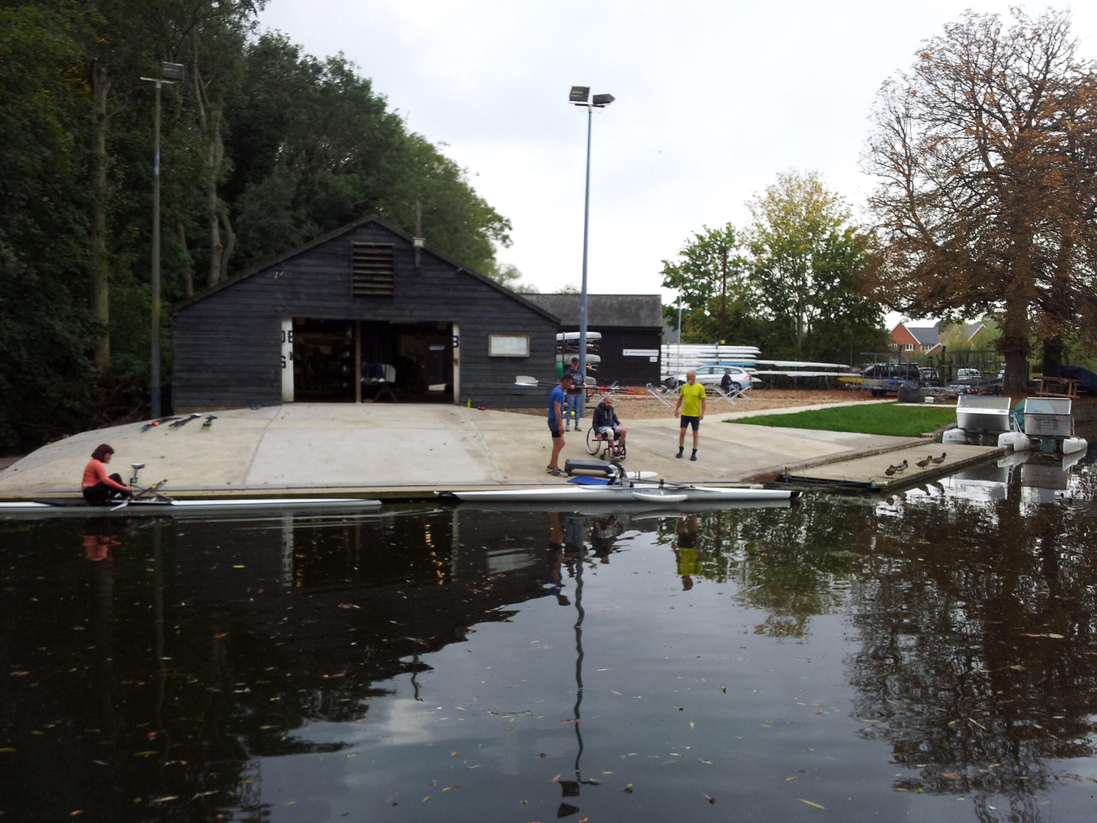 The new slipway at Sudbury Rowing Club. 