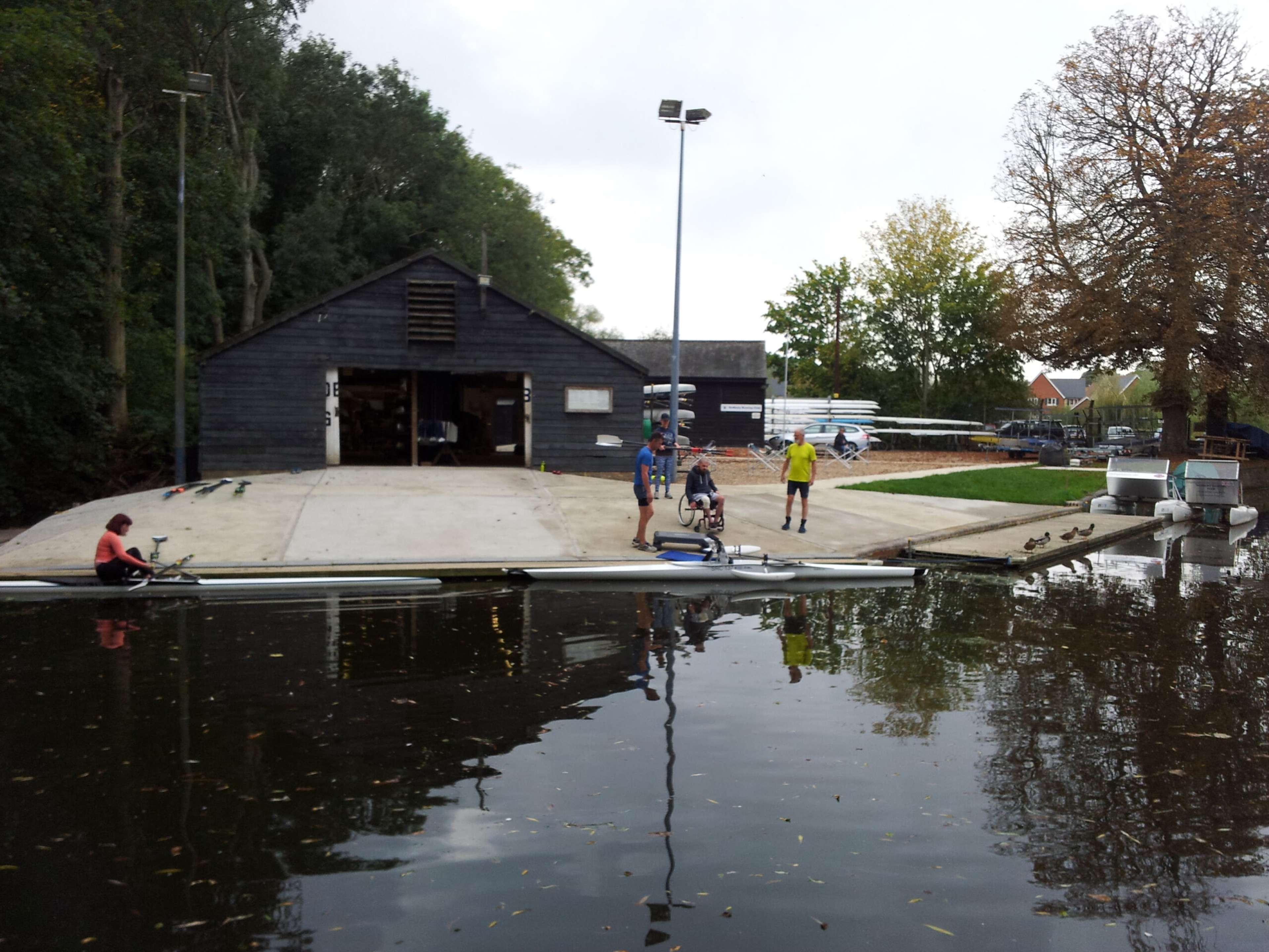 The new slipway at Sudbury Rowing Club.