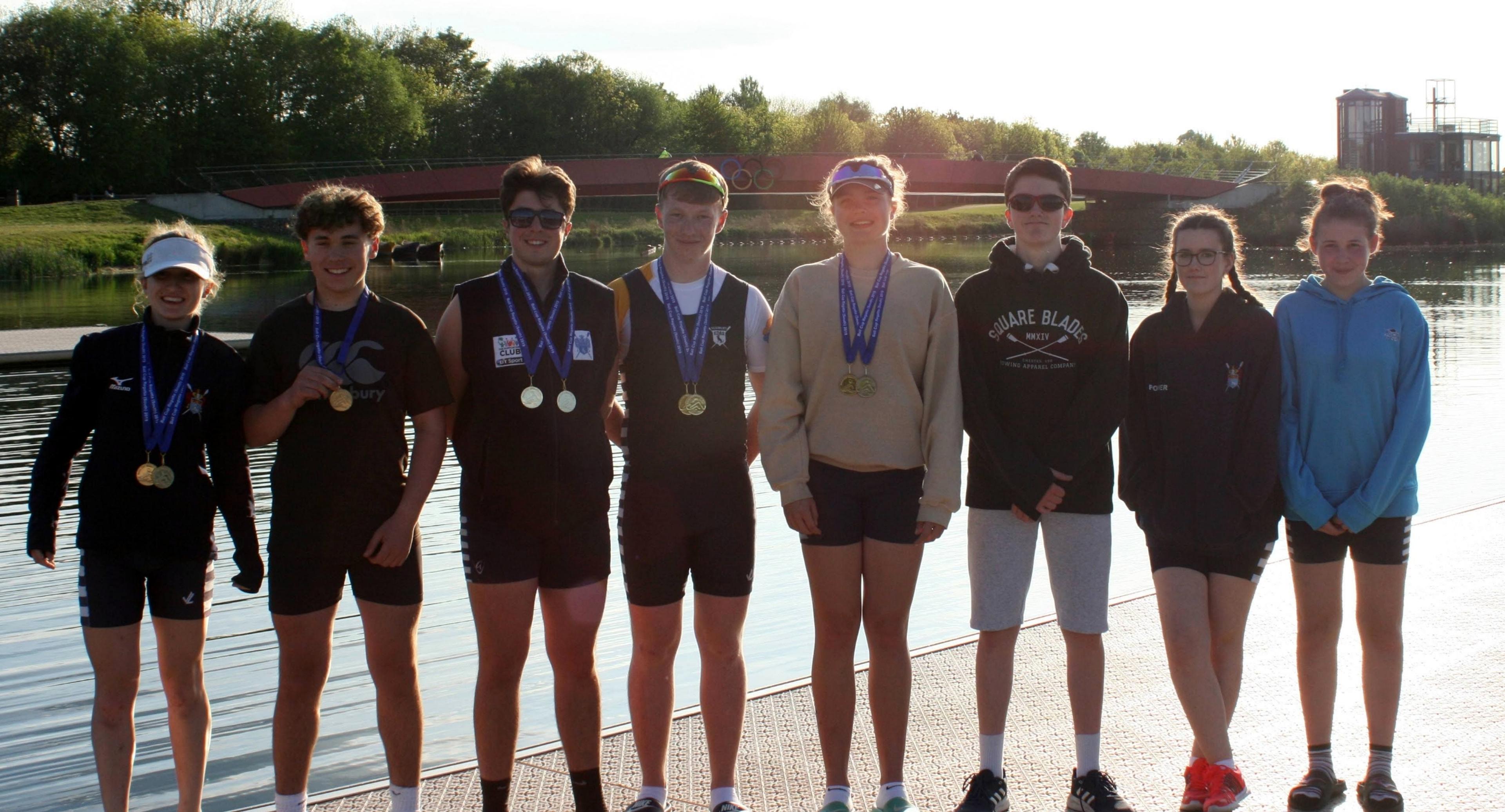 Some of the Sudbury juniors at Dorney Lake.