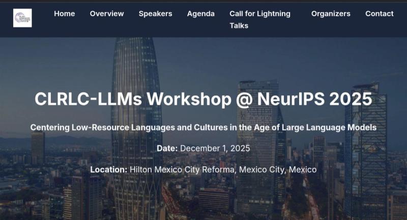 CLRLC-LLMs Workshop @ NeurIPS 2025