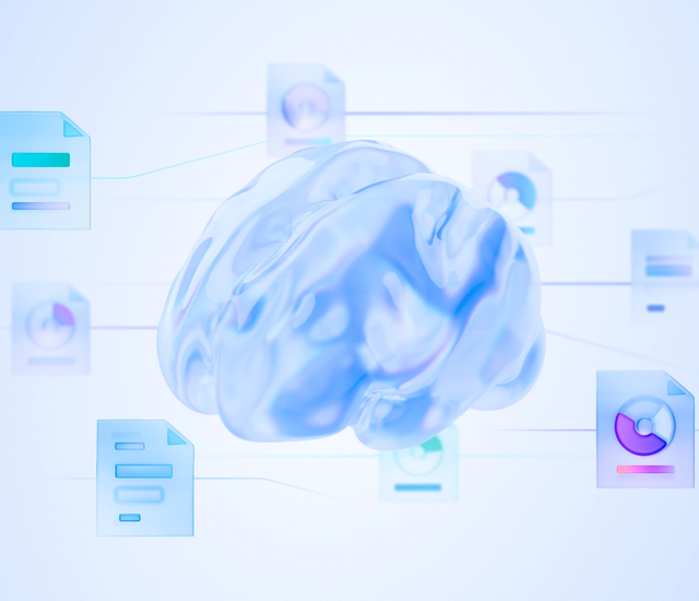 Brain graphic depicting how straight-through processing in insurance works