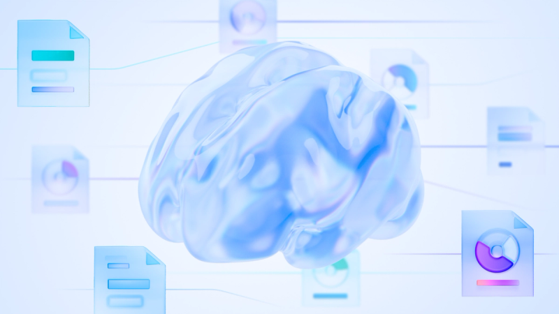 Brain graphic depicting how straight-through processing in insurance works