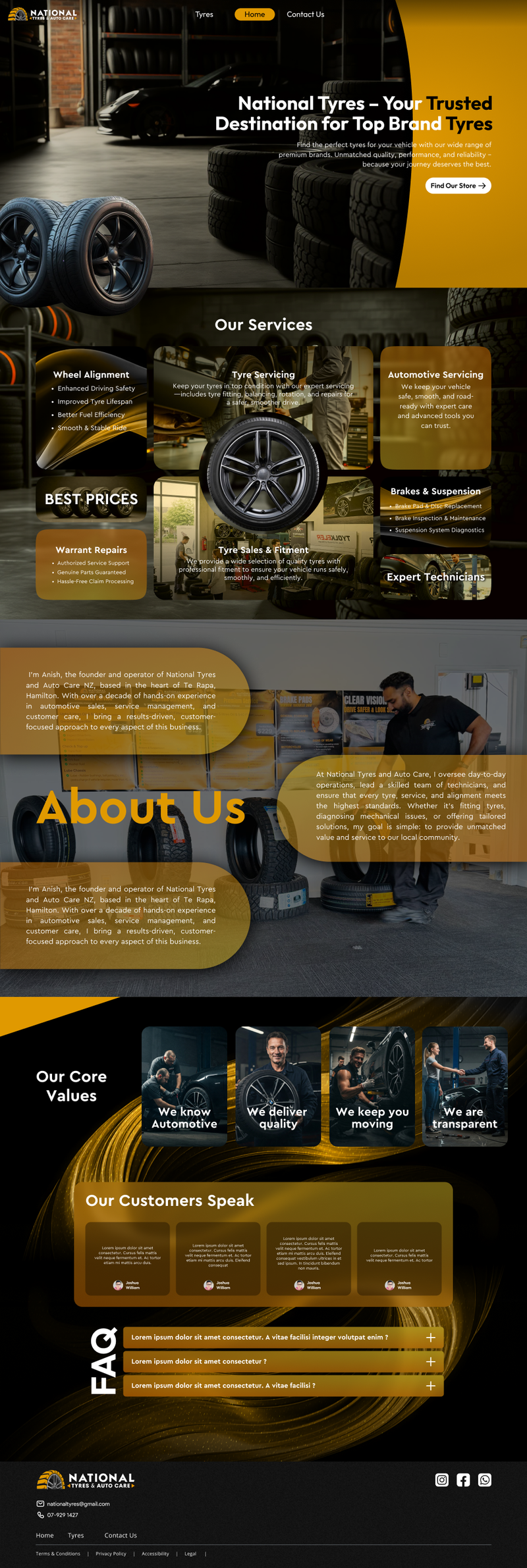 National Tyres Web UI