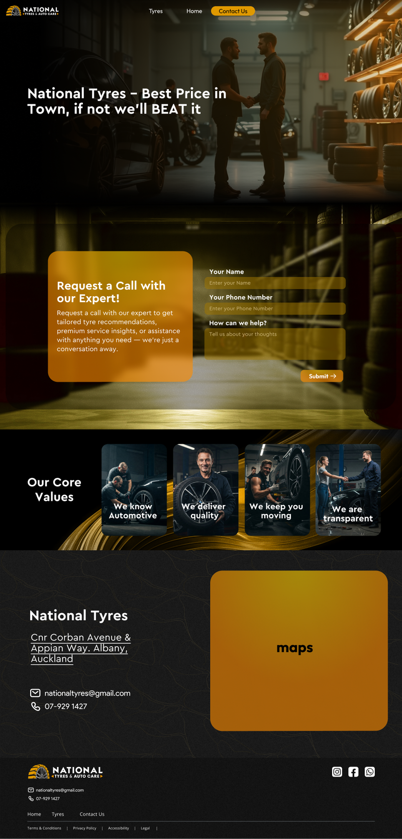 National Tyres Web UI