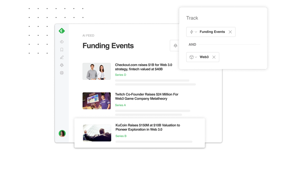 Track funding events effortlessly