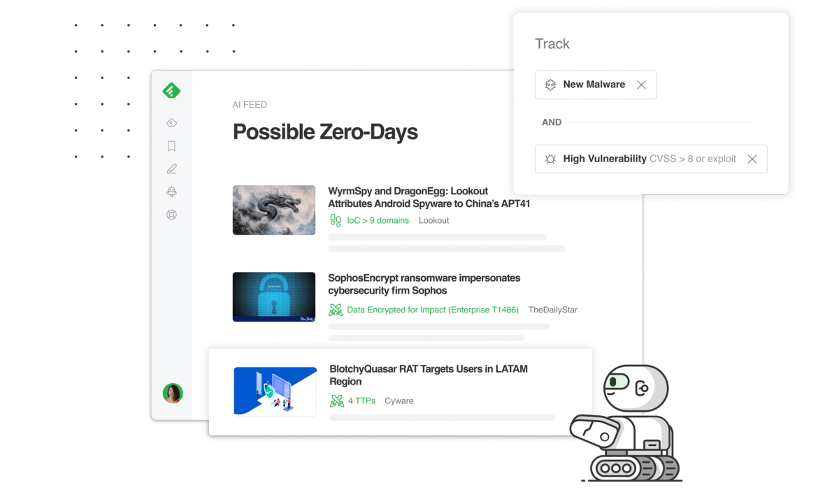 Collect and share actionable malware intelligence with Feedly AI Feeds