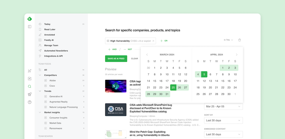 Changelog Feedly changelog-feedly