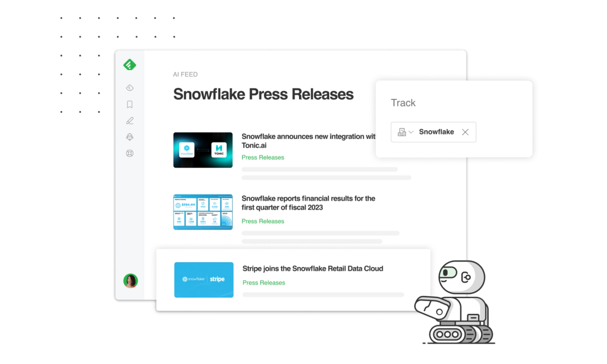 Track companies’ press releases in AI Feeds
