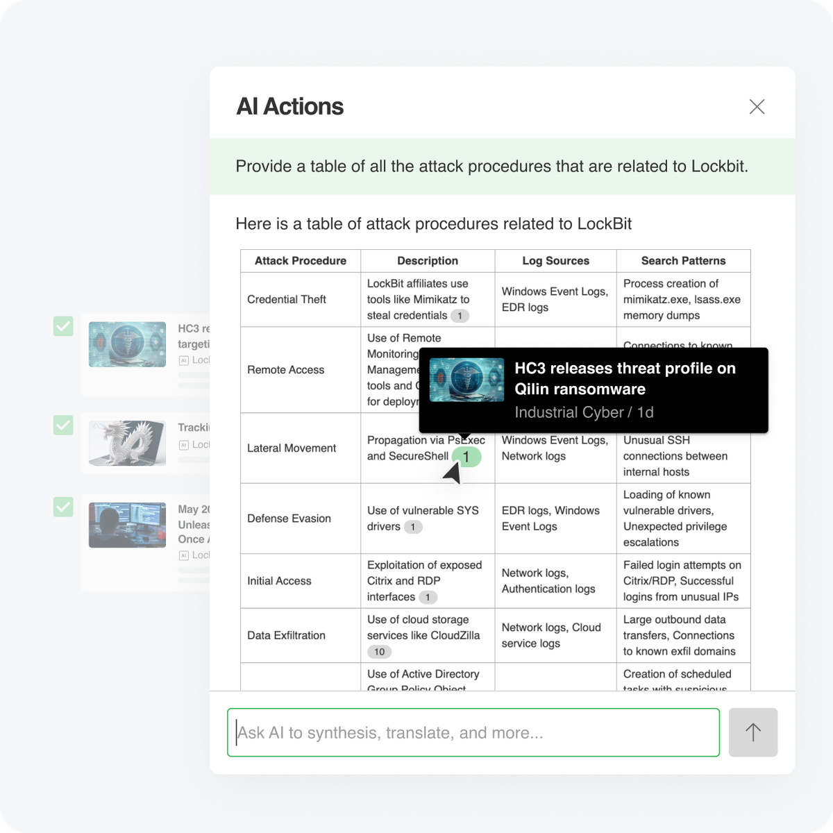 AI Actions help threat hunters plan effective hunts