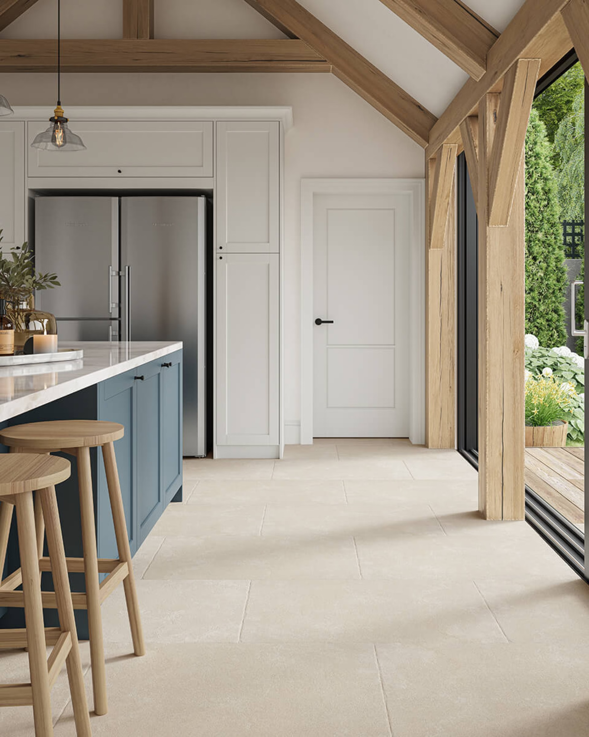 A bright modern kitchen with newly fitted flooring by FloorQ