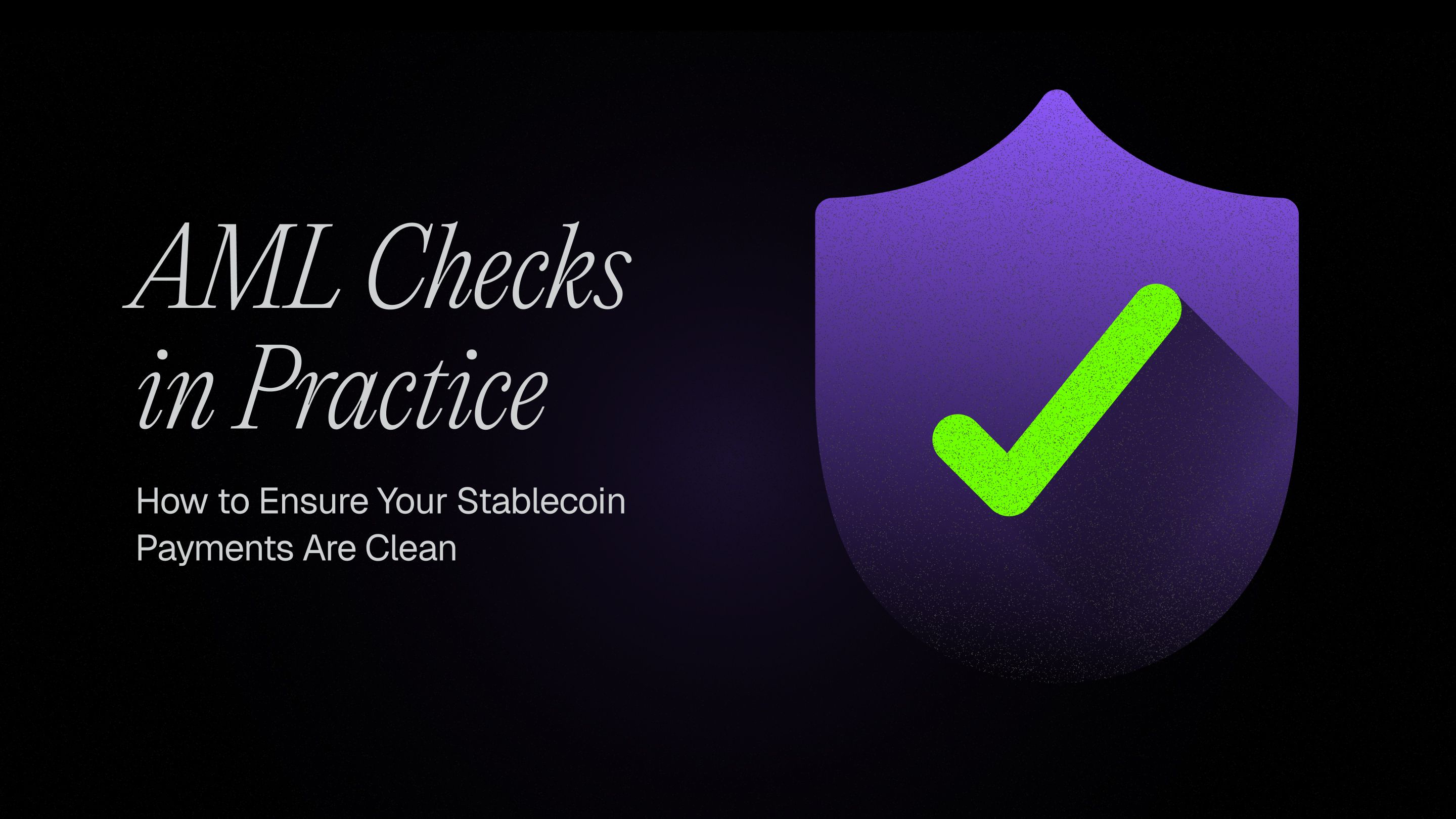 Getting Started - AML Checks in Practice: How to Ensure Your Stablecoin Payments Are Clean main image