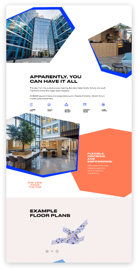 Commercial property development with Helsfyr Atrium β website preview