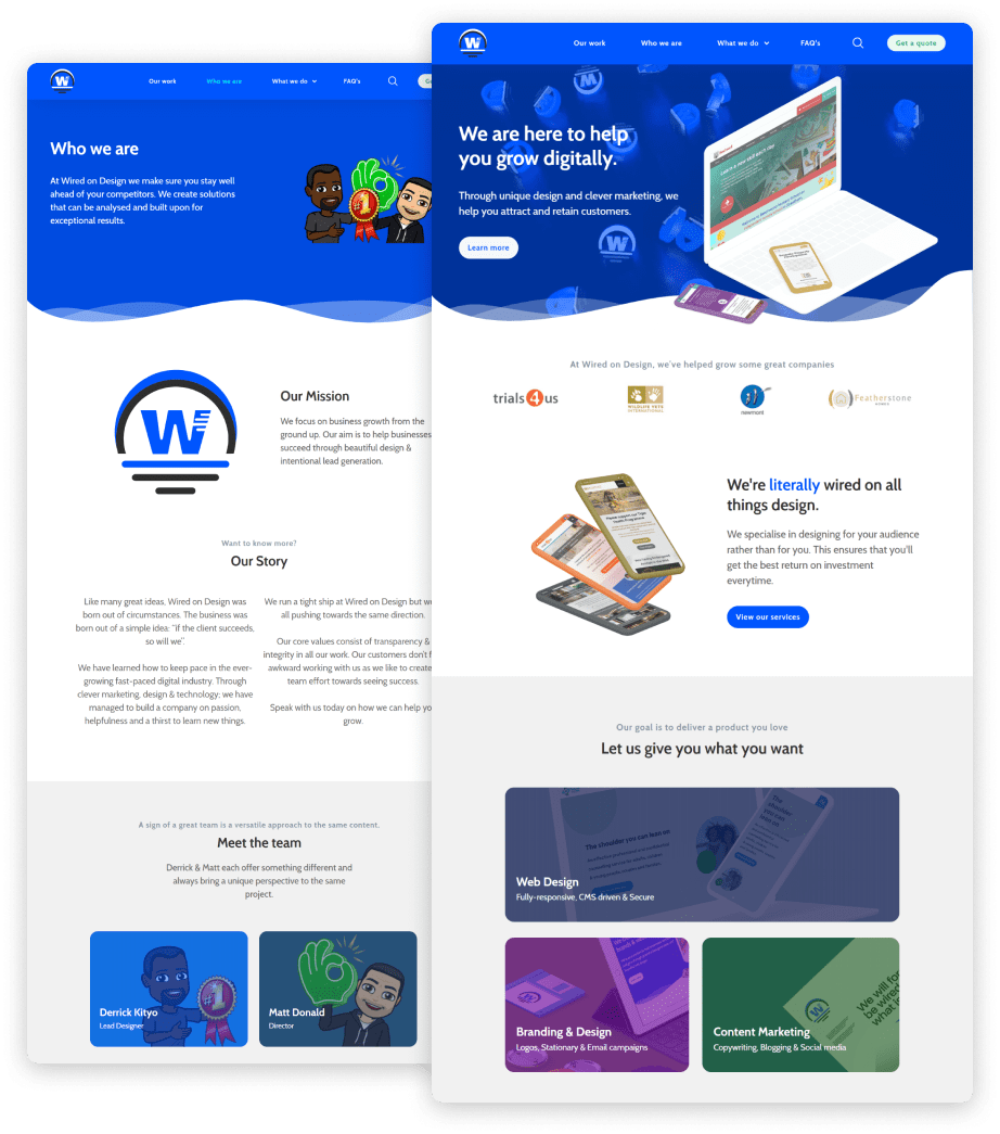 Agency lead with Wired on Design — website preview