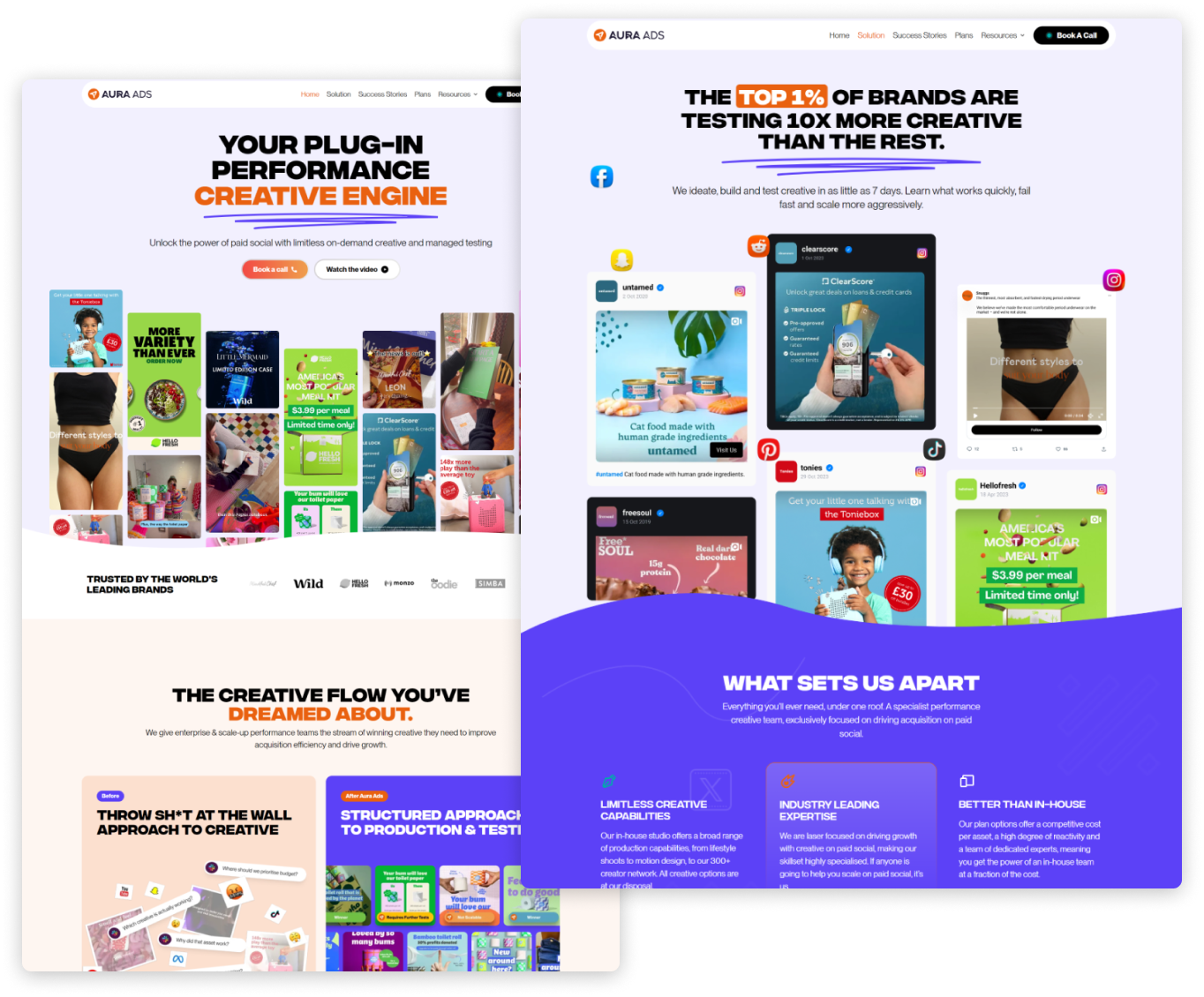 Paid social with Aura Ads — website preview