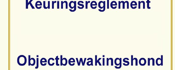 Keuringsreglement Objectbewaking